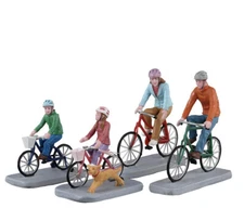 Lemax Bikes Set of 4 -Holiday Village Train Carnival Accents