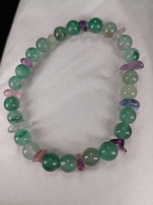 Armband Edelstein Aventurin grün, Fluorid, Maßanferigung 