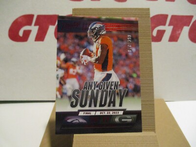 2024 Prestige Football Any Given Sunday Red Courtland Sutton 46/399 Card #AGS-CS