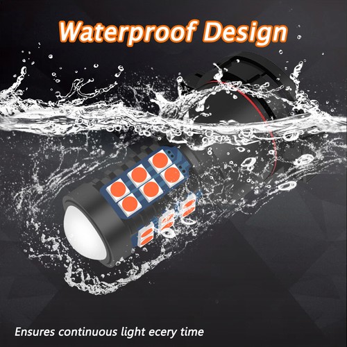 2X 5202 H16 9009 Pure Red LED Bulbs 3030 SMD Fog Driving Light Super Bright 12V - Picture 5 of 8
