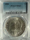 1888 Morgan Dollar PCGS MS63 - Blast Flashy White - Reflective Fields