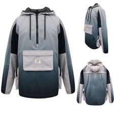 REASON Men's Casual Gradient Nylon Half Zip Utility Light Weight Hoodie RUC003