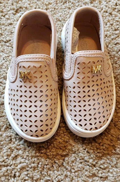 rose gold slip on sneakers