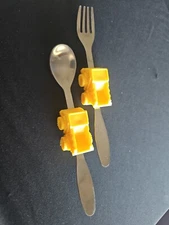 Urban Trend Funwares dump trucks Spoon and Fork Kids Set Training Grip Stainless