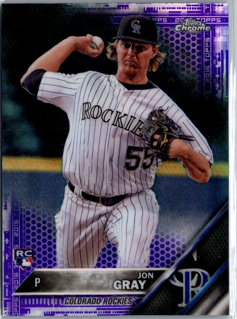 2016 Topps Chrome Purple Refractor /275 Jon Gray #8 Rookie RC