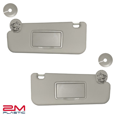 Sun Visor For Chevy Malibu 2008-2012 Pair Set Left+Right Gray Titanium 2MPLASTIC