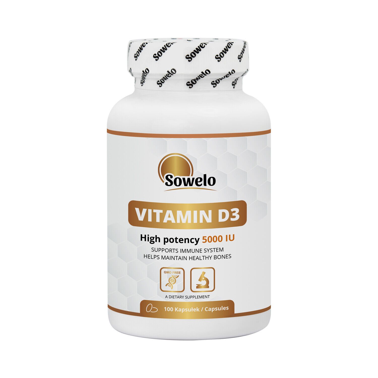 SOWELO Vitamin D3 5000 IU Softgels With High Potency Strong Bones