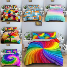Geometric Printed Bedding Set Lines Duvet Cover With Zipper Closure Quilt Cover