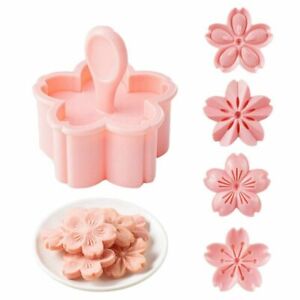 5pcs/set Sakura Cookie Mold Stamp Biscuit Mold Cutter Pink Fondant Baki-ca