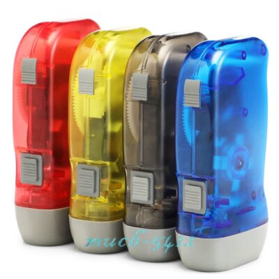 Hand Crank Pressing Dynamo Portable LED Camping Flashlight Manual Torch Light