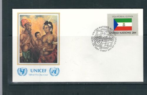 United Nations SC # 351 Flag Series, Paintings  - Sri Lanka - FDC . Unicef - Picture 1 of 1