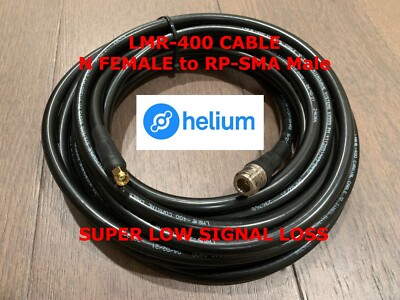 15' LMR400 Cable for Helium Hotspot Antenna BOBCAT Sensecap Blackspot MNTD RAK