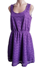Purple Eyelet Lace Sleeveless Sundress Size M by Candalite