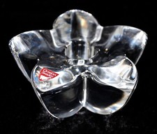 Vitrinen Ware Orrefors Sweden Bl&uuml;te Kerzenst&auml;nder Kerzenleuchter ca.560g  &Oslash;10 cn