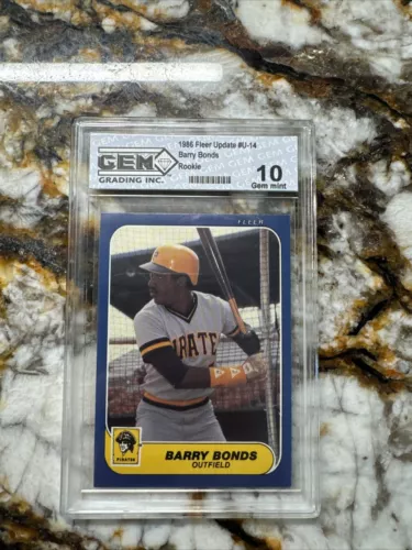 1986 Fleer Update #U-14 Barry Bonds - Gem Grading Inc. 10 Gem Mint 