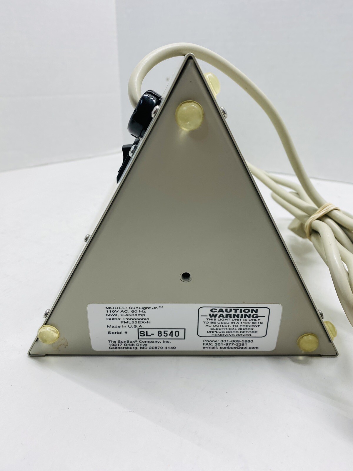 The Sun Box Co. SunLight JR Sun Lamp for Light Therapy Treating SAD w