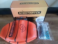 Nightmatch Light Up LED Basketball. Orange Glow In The Dark W/Pump  Tool NOB