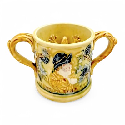 Antike Viktorianische Sunderland Zwei Handgriffe Loving Tasse ; CM Jolly Topers