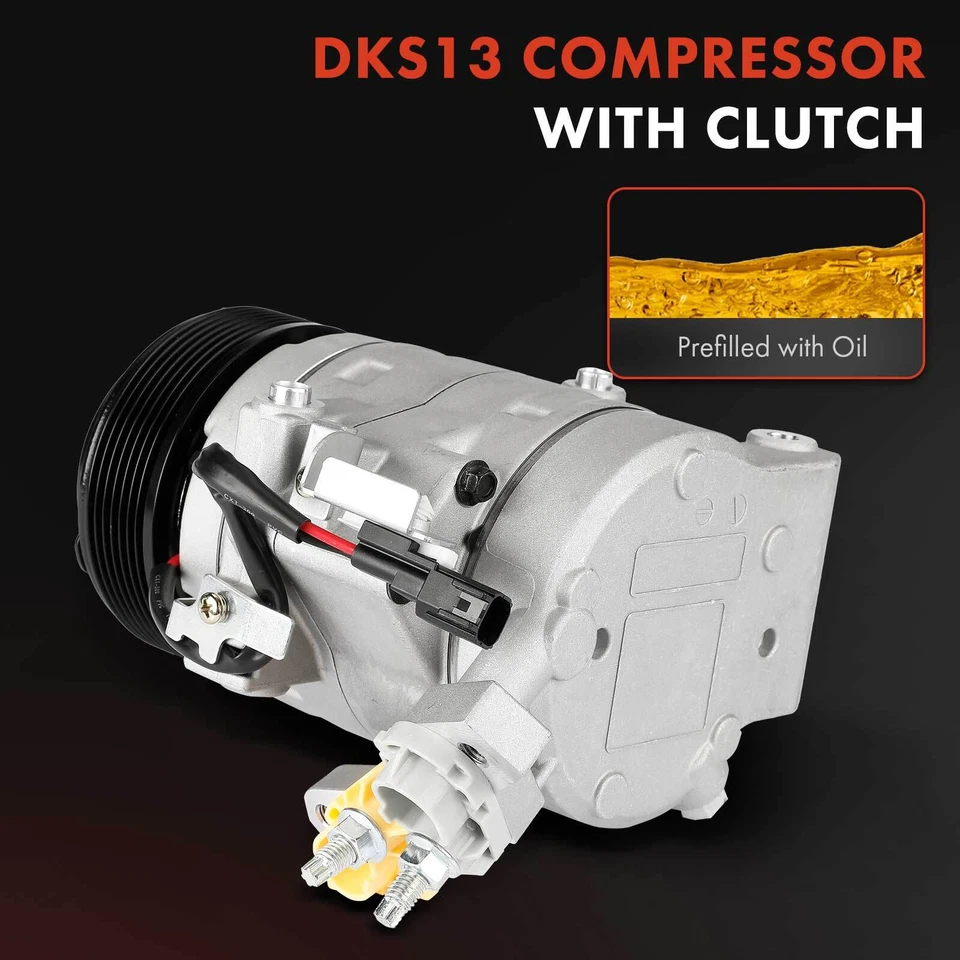 New A/C AC Compressor for Ford Ranger 2017-2018 L4 2.2L L4 2.5L L5 3.2L 7-Groove - Image 3 of 4