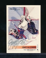 1994-95 Topps Premier Hockey #143 Jamie McLennan signed auto autograph nice eye