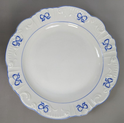Vista Alegre Ruban Blue Platter 11.75'' Portugal Chop Plate  Vintage