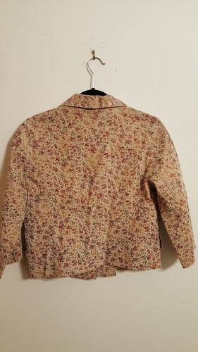 Express Multi Color Floral Suede Cropped Jacket...7/8 - Picture 3 of 3