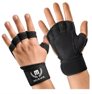 MAVA Open Gym Gloves for Men & Women; Padded Weight Lifting Gloves with Wrist...