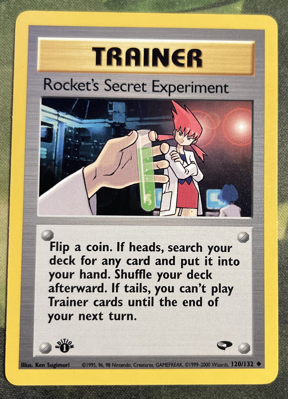 1st Edition Rocket’s Secret Experiment 120/132 - Gym Challenge - Near Mint