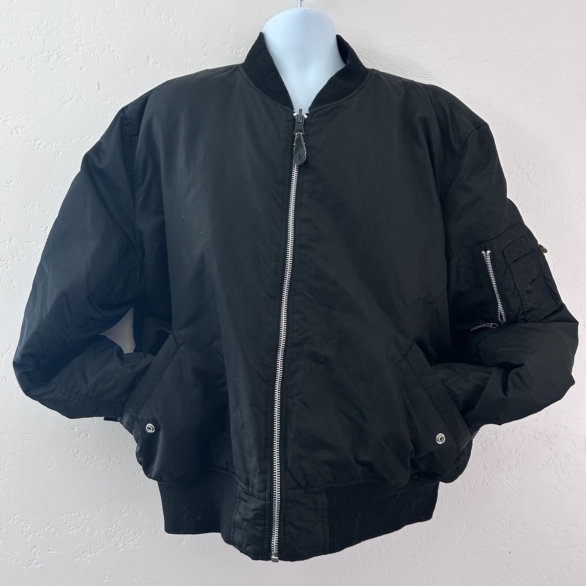 ジャケット・アウター REPLAY reversible ma-1 M black camofula KNOX ARMORY Vintage Ma-1 Bomber Jacket Reversible Black