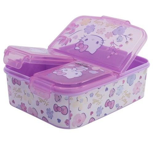 Juego de almuerzo Hello Kitty 2 piezas lata de pan de 3 cámaras botella de aluminio 400 ml - Imagen 5 de 7