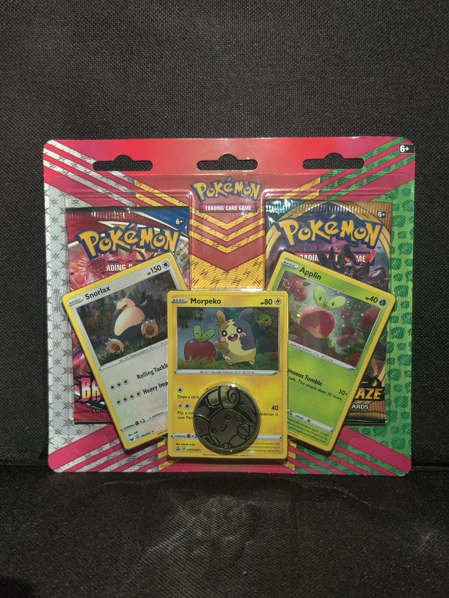 Pokémon TCG: Snorlax, Morpeko & Applin Cards with 2 Booster Packs & Coin