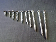 200 pcs 10 sizes #8 with #6 phiilips oval head chrome automotive trim screws