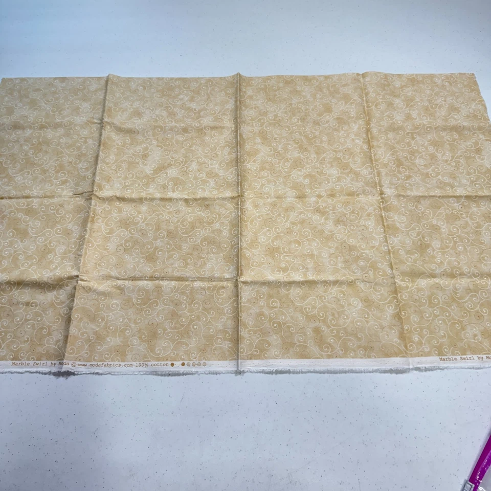 moda quilting fabric cotton marble swirls brown 44x36 1 yard - Image 2 of 4