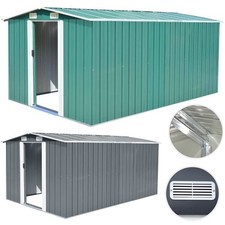 Galvanized Steel Garden Shed Outdoor Bike Storage House Tool Sheds Barn Cabin