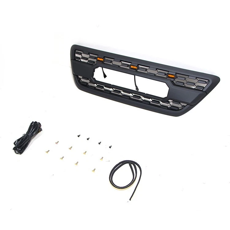 Передняя решетка для GX470 2004-2009 с буквами с фарами матовая черная сетка радиатора - Изображение 3 из 4