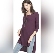 We The Free Gwen Henley Tunic Purple Size Medium