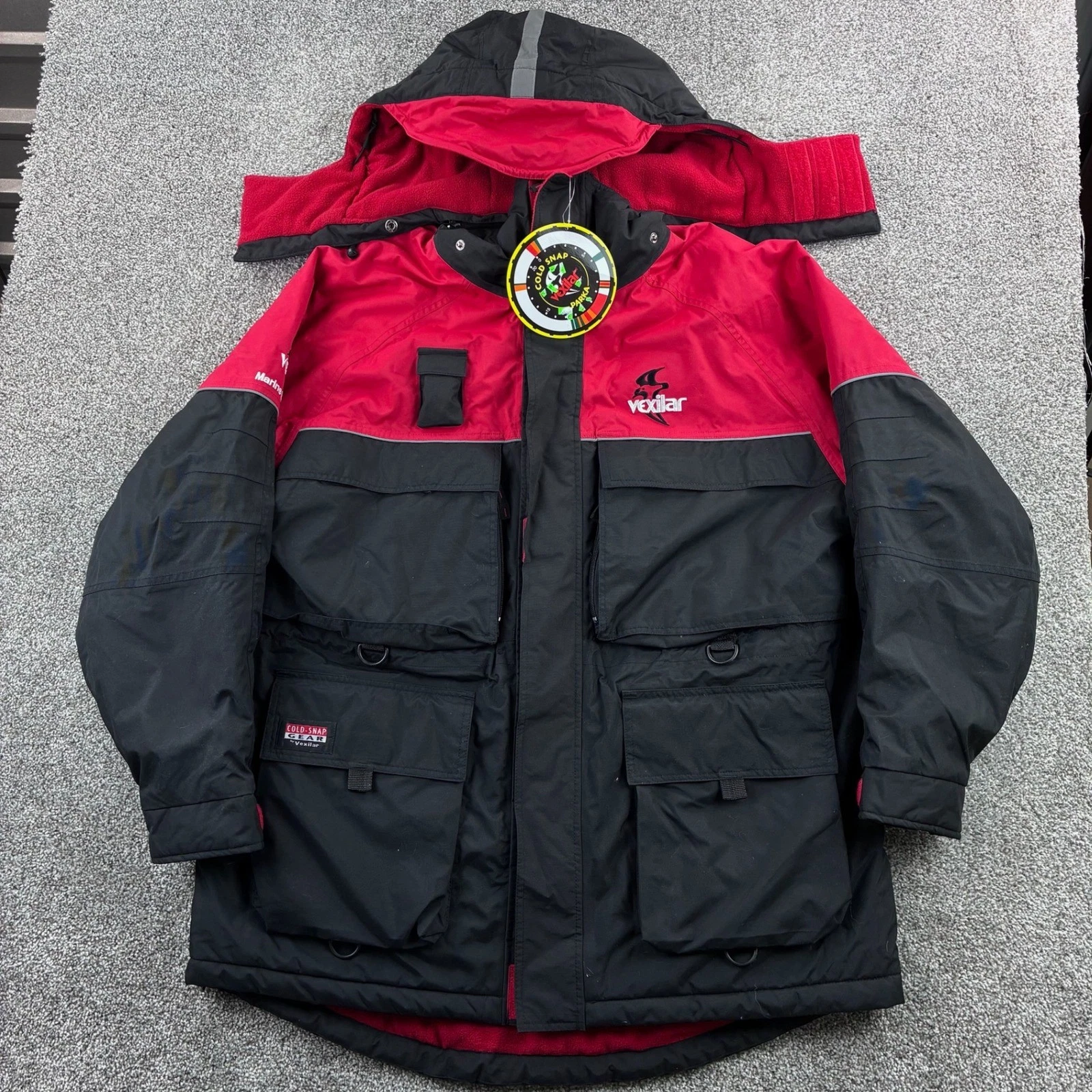 NWT Vexilar Cold-Snap Parka Mens XL Red Black Ice Fishing Winter Jacket VXW630-4
