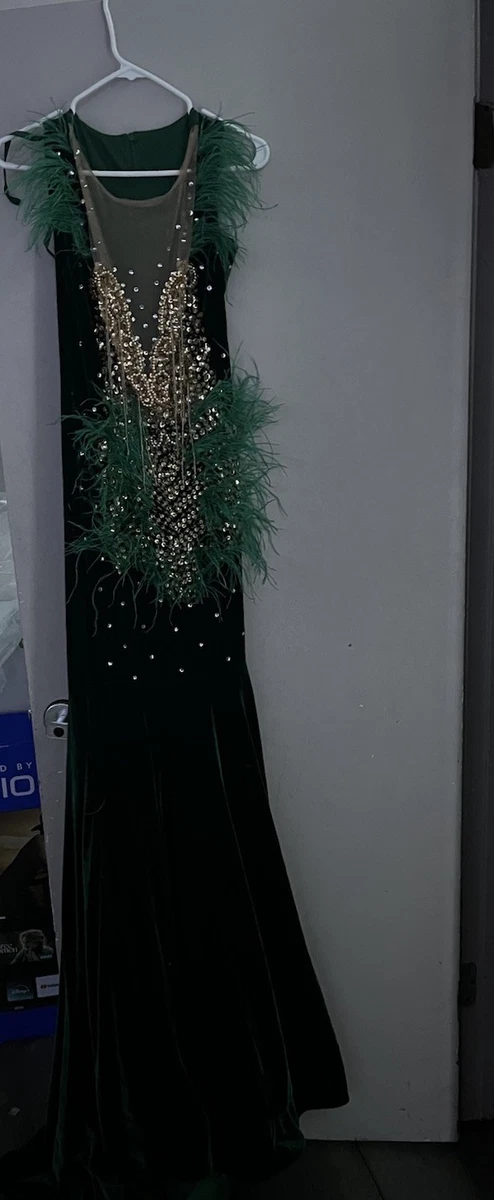 green emerald velvet dress Fay Bottle Green Velvet Corset Style Knot Maxi Dress  Club L London