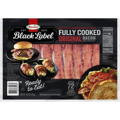 HORMEL Fully Cooked Bacon - Thick Bacon Snacks for Breakfast, 10.5 Ounce (Pac...