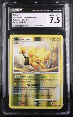 Pokemon Shiny Sheinux Shinx SH12 Rev Holo CGC 7.5 Secret Rare German Lv.11 2009