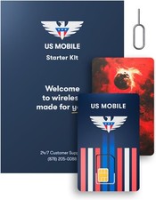 Prepaid SIM Card us Mobile - Custom Plans from 4/mo. Unlimited Plans new