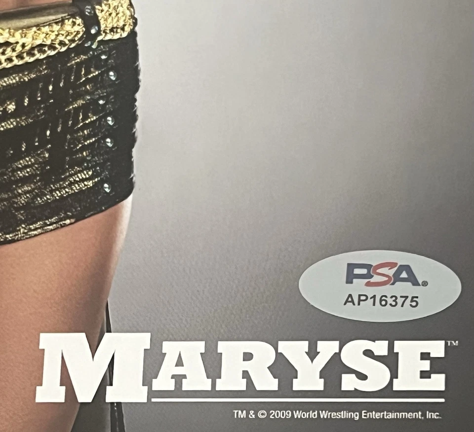 FOTO PROMOCIONAL ORIGINAL FIRMADA POR WWE MARYSE 8X10 CON CERTIFICADO DE AUTENTICIDAD PSA DE 2009 MUY RARA Foto 2 de 3