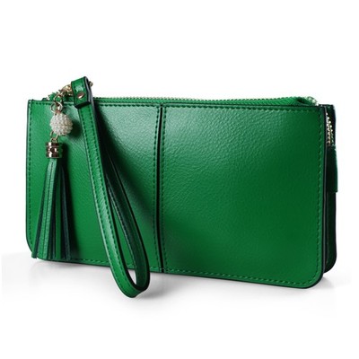 Genuine Leather Wristlet Clutch for Women Ultra-Slim Ladies Credit Card Holde...