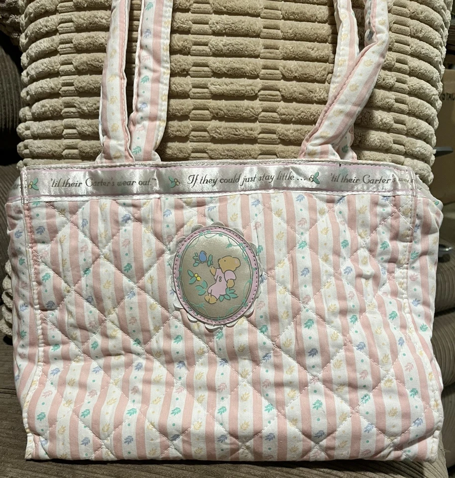 Vintage Carter's Classic Infant Pastel Diaper Bag If They Could Just Stay Little - Image 2 of 4