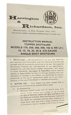 1980 H R Harrington Richardson Topper Shotguns Instruction Manual Pamphlet