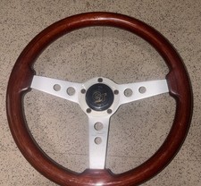 Grant Gt Classic Wood Steering Wheel - 3 Spoke Aluminum