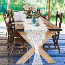 Pardecor Lace Table Runner - 14x120, 10 Pack, Wedding Table Overlay, Floral L...