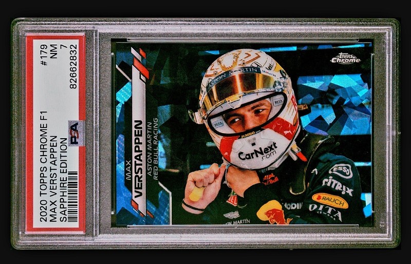 2020 ⛽ PSA 7 Max Verstappen Topps Chrome F1 Sapphire Edition #179 Red Bull