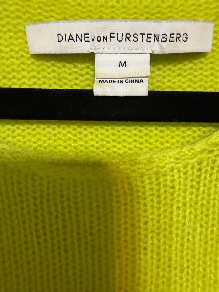 Suéter de cachemir Diane Von Furstenberg para mujer M vestido de dopamina minimalista Foto 3 de 4