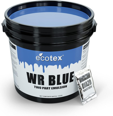 Ecotex  WR Blue Screen Printing Emulsion - 1 Gallon for Water-Based Ink